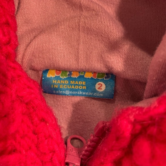 Kids Girls Pink 2T Handmade Norskwear Jacket - Picture 6 of 7